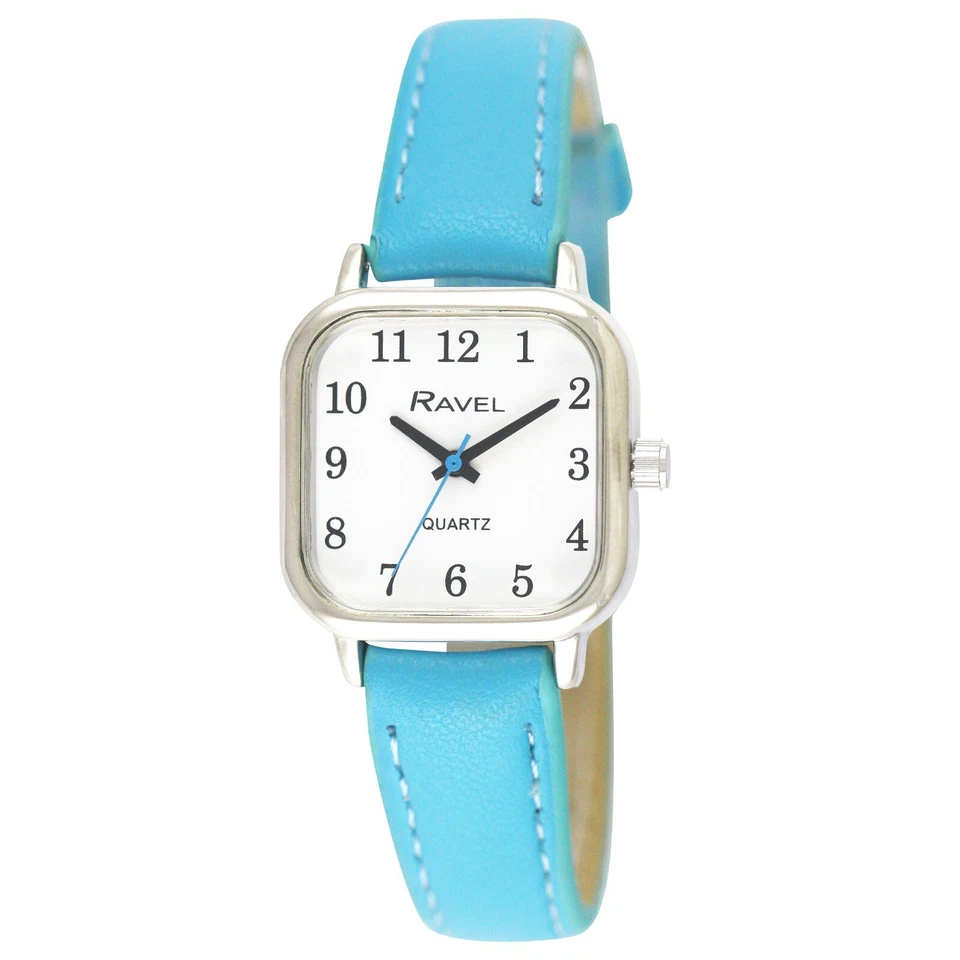 Ravel Ladies Easy Read Cushion Shaped Watch Bright Blue R0141.06.2 - Image 1 of 1