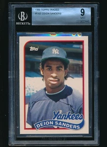 1989 Topps Traded Deion Sanders Rookie #110T Deion Sanders RC BGS 9 Mint - Picture 1 of 2