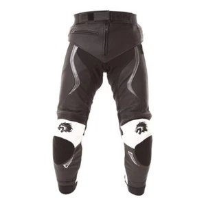 BKS Evolution Pro Leather Motorcycle Jeans Black White - Picture 1 of 3