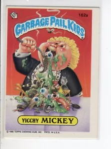 YICCHY MICKEY TOPPS GARBAGE PAIL KID CARD SERIE 4 #162A BUONO - Foto 1 di 1