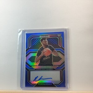 2021 Prizm Draft Picks RaiQuan Gray Penmanship BLUE Prizm 45/45 RC card # CP-RQG