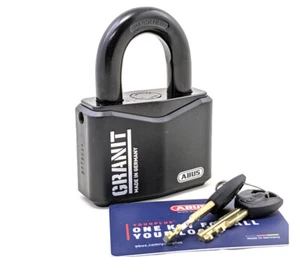 ABUS 37RK/70 GRANIT Vorhängeschloss 14 mm Fessel 7 Scheibe PLUS Schlüssel Made in Germany - Bild 1 von 4