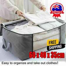 Large Clothes Quilt Blanket Storage Bag Fabric Home Organizer Zipper Box Bags QT