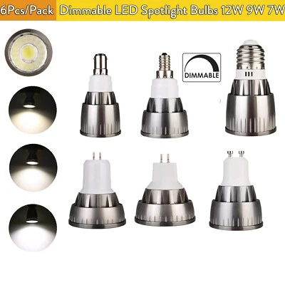 6x Dimmable Cob Led Spotlight Lampada 7W 3000K Red Bulbs Spot 220V Decoration - Image 1 of 4