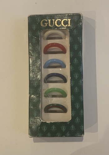 Orologio donna vintage Gucci lunetta cambio 11 12 2 anelli quadrante 6 colori con scatola