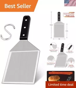 Premium Stainless Steel Griddle Spatula for Burgers and More - Dishwasher Safe - Picture 1 of 11