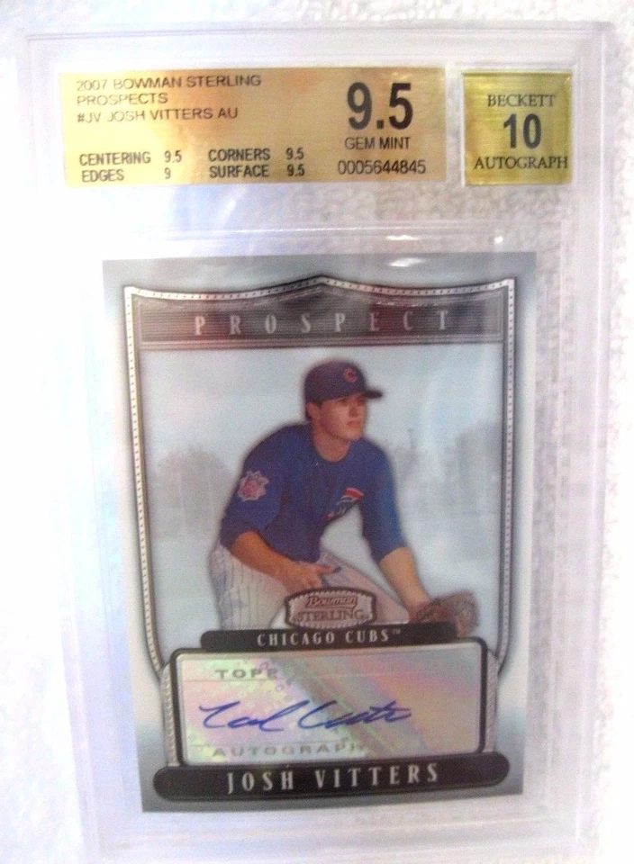 JOSE VITTERS 2012 BOWMAN STERLING ROOKIE AUTO#BSP-JV GEM MINT BGS10!CUBS 3B RC - Image 1 of 1