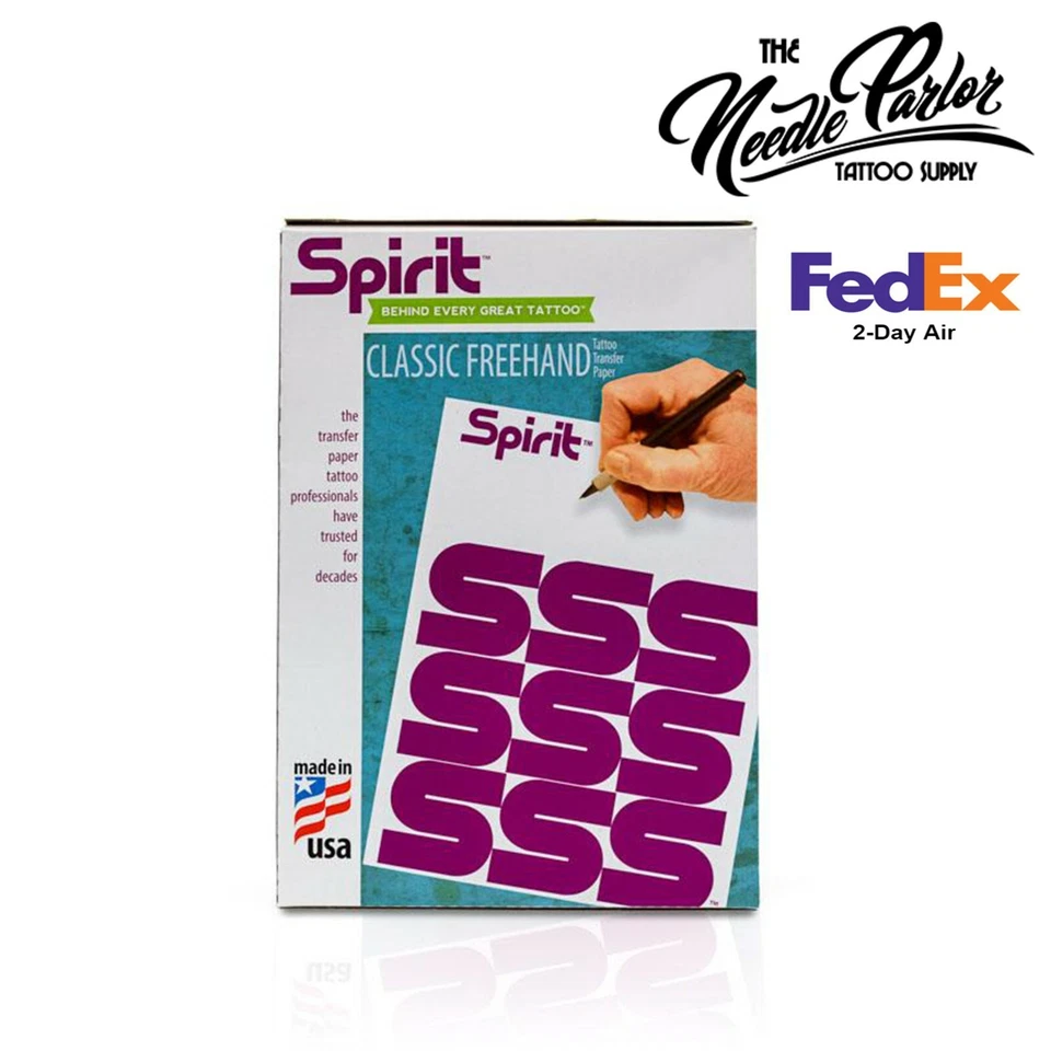 Papel de transferencia de tatuajes SPIRIT CLASSIC A MANO ALZADA (100 HOJAS, envío FedEx 2 días) Foto 1 de 1