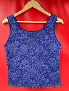 Oleana Purple Silk Wool Sleeveless Beautiful Knit Sweater Shell Tank Top Size M - Picture 1 of 8