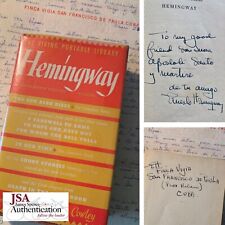 ERNEST HEMINGWAY * JSA * Autograph Book Signed from His Personal Library * Cuba