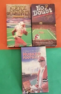 HUSKERS - UNIVERSITY OF NEBRASKA - Lot 3 VHS Tapes - DOMINANCE, NO DOUBT, HUSKER - Picture 1 of 2