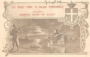 3713) GENOVA, 35 FANTERIA TERRITORIALE MANOVRE SBARCO 1904. - Picture 1 of 1