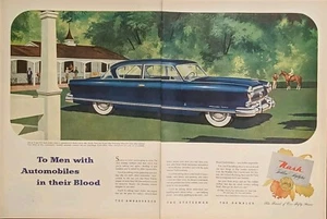 Vintage 1952 Nash Ambassador Custom Horse Stables Backdrop Scene Print Ad - Picture 1 of 1