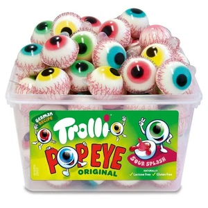 Halloween Spooky Trolli Pop Eye TRICK or TREAT Gummibonbons volle Box (60 Stück) - Bild 1 von 3