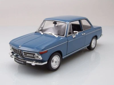 BMW 2002 Ti 1968 Blu Modellino 1:24 Welly - Immagine 1 di 4