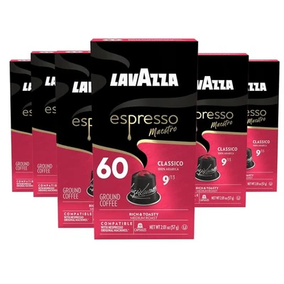 Lavazza Classico Espresso Capsules 60 Count Nespresso Compatible 100 Arabica - Image 1 of 4