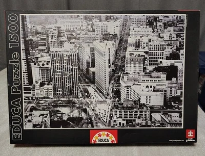 EDUCA Jigsaw Puzzle 1500 Intersection NYC Flatiron 85x60 cm  New Pieces Open Box - Image 1 of 4