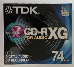 TDK CD-R74 CD-RXG74 - 3 PACK - Audio Music CDR Blank Recordable Disc 74 MINS NEW - Picture 1 of 3