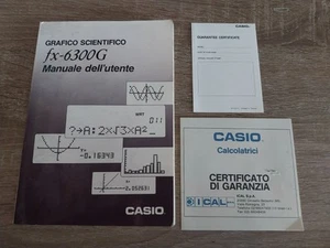 GRAFICO SCIENTIFICO – FX-6300G Casio Manuale dell'utente + Certificato garanzia - Foto 1 di 5