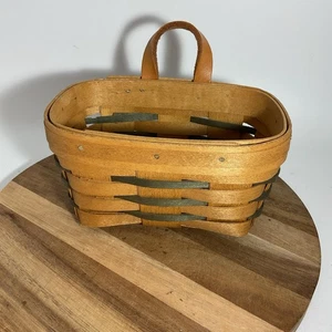 American Traditions Handwoven Wall Hanging Basket USA 5.5” X3.5”X 3” (C) - Picture 1 of 5