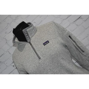 Patagonia Fleece Jacket Sweater Pullover Womens Size Medium Gray 1/4 ZIP - Picture 1 of 8