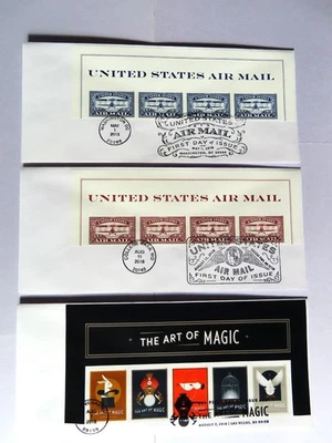 FDCs Cachet = Selvage Art + Top Row 20 Issues 2018 Stamps Perfect-Perf ® - Image 1 of 4