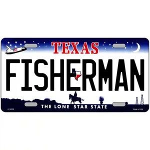 Letrero de metal Fisherman Texas - Imagen 1 de 1