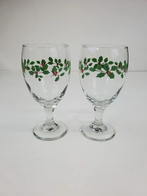 Набор из 2 прозрачных кубков/винных бокалов с дизайном Holly - Изображение 1 из 4