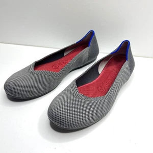 Rothy's The Flat Women's Sz 7.5 Gray Birdseye Round Toe Slip on Ballet Shoes - Picture 1 of 17
