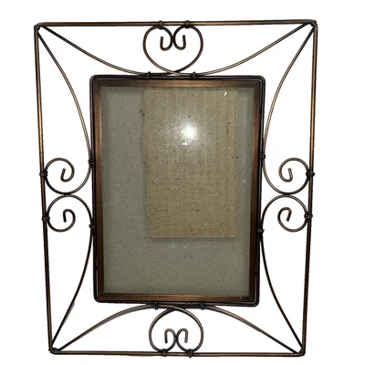 Marcos de marco de fotos de alambre de metal de bronce exhibición de fotos de colección 5x7 Foto 1 de 4