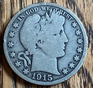 1915 P FRISEUR HALF DOLLAR - 90% SILBER - SCHÖNES DETAIL - VERSANDRABATT - Bild 1 von 2