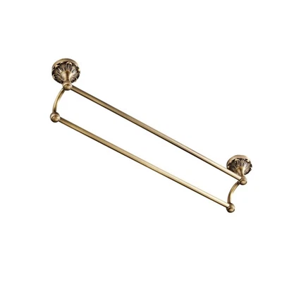 1 Pc Towel Storage Shelf Wall-mounted Bathrobe Holder (Light Brown, Bronzed) - Image 1 of 4