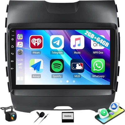 Para 2015 2016 2017 2018 Ford Edge Android 13 Apple Carplay Coche Estéreo Radio GPS Foto 1 de 4