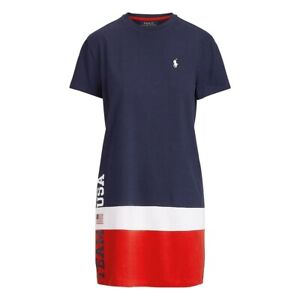 NWT Polo Ralph Lauren Women's Navy Team USA 2020 Olympics T-Shirt Dress XS