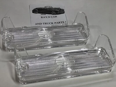 NUEVO PAR DE LENTES DE LUZ DE ESTACIONAMIENTO TRANSPARENTES CHEVROLET IMPALA BEL AIR BISCAYNE 66 DE REPUESTO Foto 1 de 4