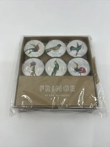 Fringe Glass Magnets Humming Birds Set of 6 NIB - Picture 1 of 4