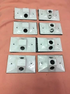 ⭐10 x1Gang covers 2 & 3 Hole1/2”Tapped Box Covers Aluminum Wet Outdoor Lighting - Picture 1 of 3