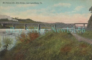 Lynchburg VA - BERÜHMTE 6 MEILEN EISENBAHNBRÜCKE - Postkarte - Bild 1 von 2
