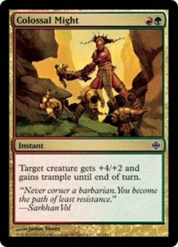 MTG Colossal Might - Foil, Alara Reborn, Heavily Played, English - Image 1 of 1