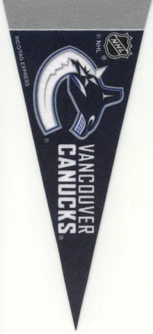 VANCOUVER CANUCKS MINI NHL FELT PENNANT 9" LONG OFFICIALLY LICENSED HOCKEY Cover
