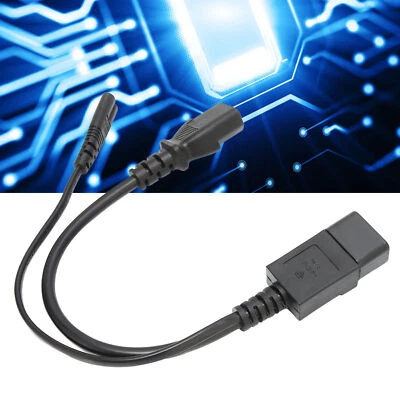 IEC320 C14 Stecker Auf C13 C7 Buchse Netzkabel 1 In 2 Y Splitter NEU - Bild 1 von 4