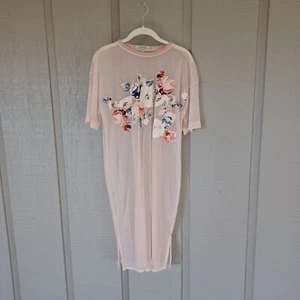 Allsaints Kyla Blumenkleid Größe 4 Damen Kurzarm transparent Rundhalsausschnitt Pullover - Bild 1 von 13