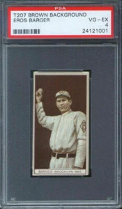 1912 T207 Recruit Eros Barger PSA 4 Brooklyn Dodgers - Bild 1 von 1