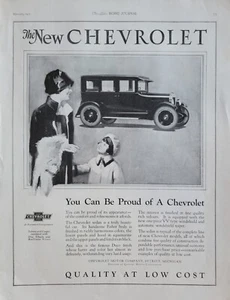 Anuncio de automóvil Chevrolet Motor Company, Slater Art Vintage 1925 - Imagen 1 de 1