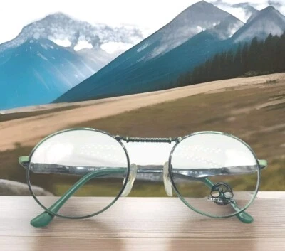  AUTHENTIC ALAMO WIRE WORKS LAREDO ANTIQUE GREEN EYEGLASSES FRAME 50-20-135 $250 - Image 1 of 4