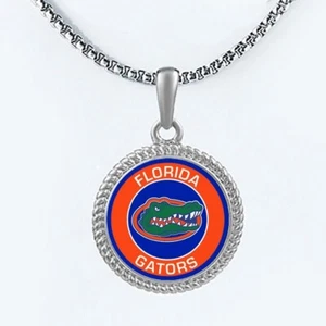 Florida Gators Mens Womens 20" Lnk Chain Pendant Necklace w Gift Pkg D22 - Picture 1 of 6