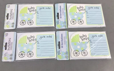 40 Invitaciones Baby Shower Niño con Sobres - Suministros Decoraciones FIESTA AZUL Foto 1 de 4