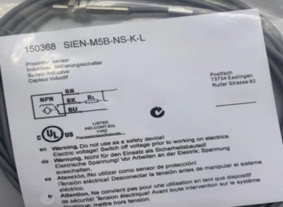Festo SIEN-M5B-NS-K-L Proximity Sensor Switch One New SIENM5BNSKL Free Shipping - Image 1 of 2
