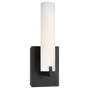 George Kovacs Tube LED Wall Sconce, Dark Restoration Bronze - Picture 1 of 1