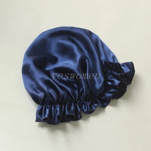 Women 19 MM 100% Silk Bath Shower Caps Bonnets Elastic Waterproof Shower Caps - Picture 1 of 24